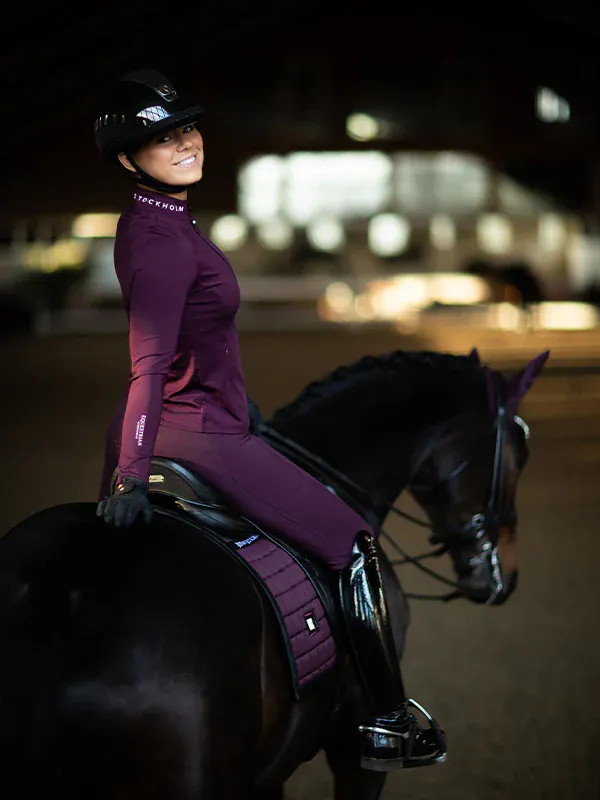 Equestrian Stockholm Riding Tights Dressage Movement Black Raven