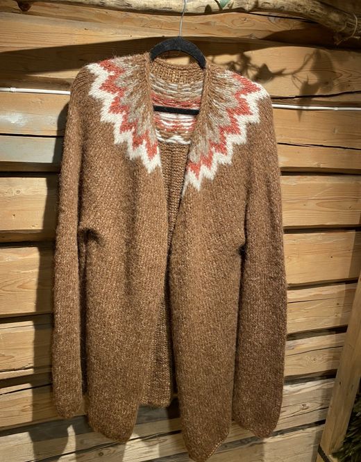 Hovedbilde Ást Design Chunky cardigan sjokoladebrun/kobber ...
