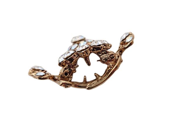 Hårklype Flower Topas brun